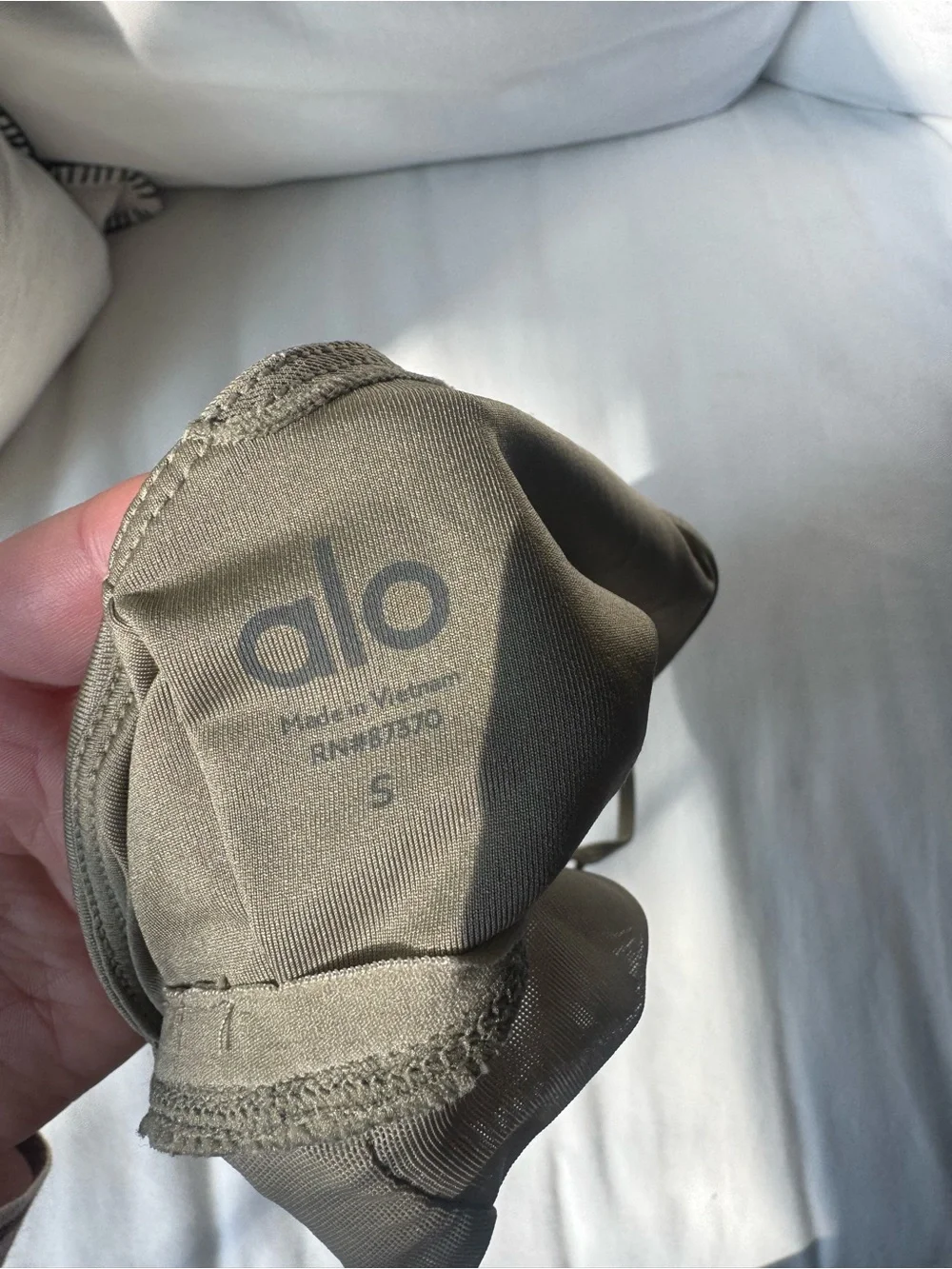 ALO Yoga Olive Sports Bra
